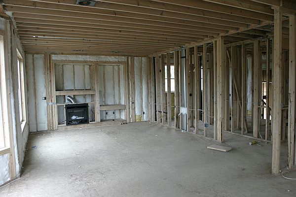 Looking into family room from kitchen