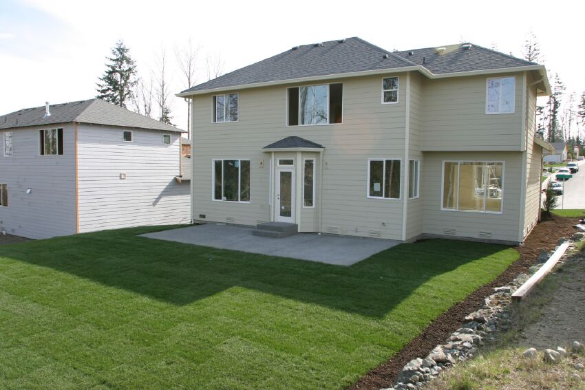 Back yard with new landscaping